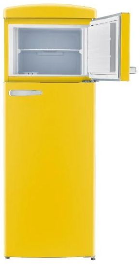 Unique® Appliances Classic Retro 22'' 7.5 Cu. Ft. Canary Yellow Top Freezer Refrigerator-1