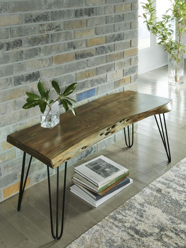 Signature Design by Ashley® Haileeten Brown/Black Accent Bench-0