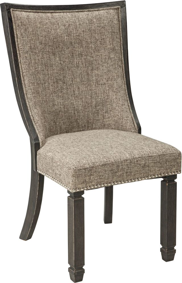 Signature Design by Ashley® Tyler Creek 2-Piece Black/Grayish Brown Upholstered Dining Side Chair-1