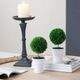 A & B Home 2-Piece Cream/Green Mini Faux Potted Topiaries Set-3
