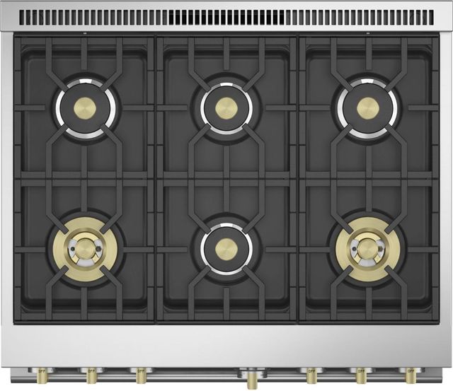 Monogram® Statement Collection 36" Stainless Steel Pro Style Dual Fuel Natural Gas Range-4