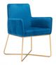 Zuo® Honoria Blue and Gold Arm Chair-0