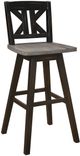 Mazin Furniture Amsonia Black/Distressed Gray Swivel Bar Chair-0