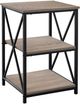 Monarch Specialties Inc. Dark Taupe 26"H Three Tier Black Metal Accent Table-0