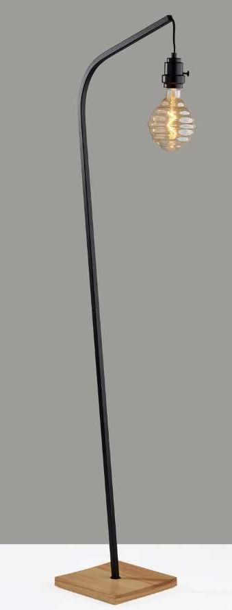 Adesso® Wren Black/Natural Floor Lamp-3