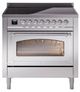 Ilve® Nostalgie II Noblesse 36'' Stainless Steel Pro Style Induction Range with Chrome Trim-0
