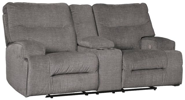 Benchcraft® Coombs 2-Piece Charcoal Living Room Set with Power Reclining Sofa-2