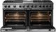 Viking® 5 Series 60" Cast Black Pro Style Dual Fuel Range with 12" Griddle and 12" Grill-1