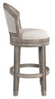 HH2 Home Monae Dark Gray Bar Height Swivel Stool with Upholstered Back-2