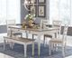Signature Design by Ashley® Skempton 6-Piece White/Light Brown Dining Set-4