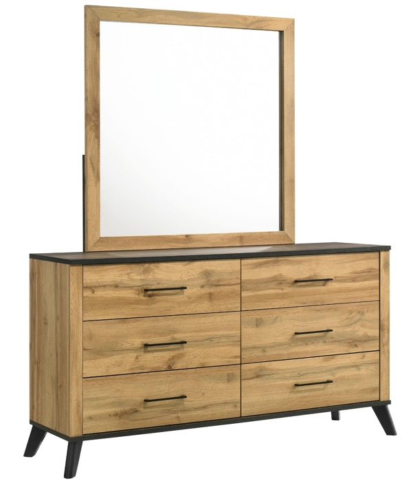Coaster® Kaywood Natural Pine Dresser with Mirror | Jarons