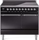 Ilve® Nostalgie II Series 40" Glossy Black Pro Style Induction Range-0
