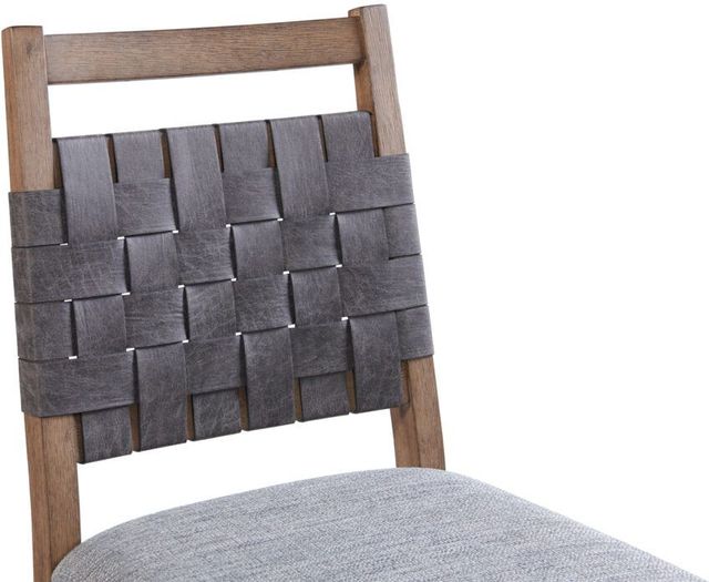 Intercon Oslo Gray/Weathered Chestnut Woven Back Stool-3