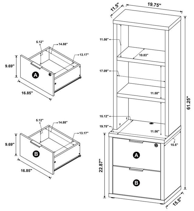 Coaster® Westpark Mango Bookcase-2