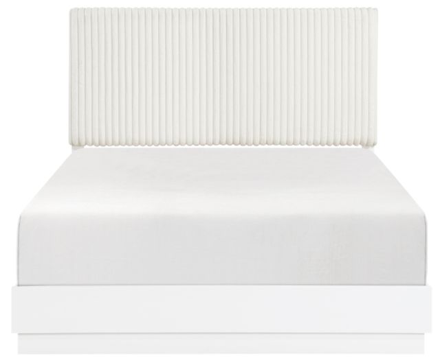 Homelegance® Linea Cream/Pearl White Queen Panel Bed-2