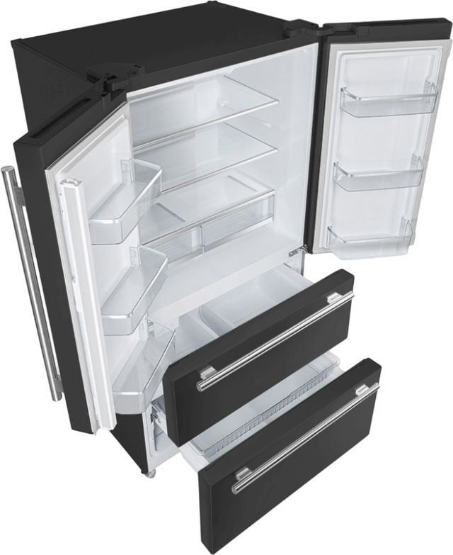 FORNO® Espresso Moena 36" 19.2 Cu. Ft. Counter Depth Black French Door Refrigerator-2