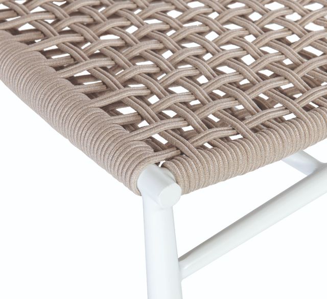 Sunset West Bahia Frost/Sand Metal/Ntural Fibers 29" Outdoor Accent Chair-4