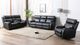 Mazin Furniture Carnegie Black Manual Reclining Sofa-4