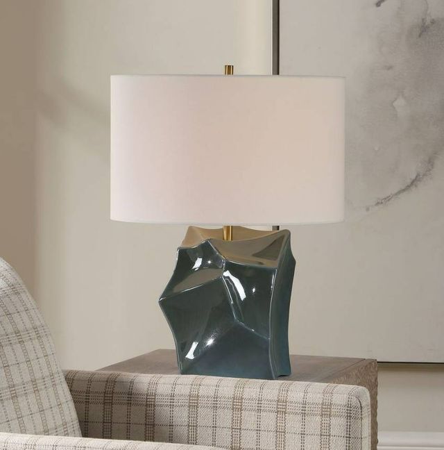 Uttermost® Prisma Dark Teal/Smoky Bronze Table Lamp-1