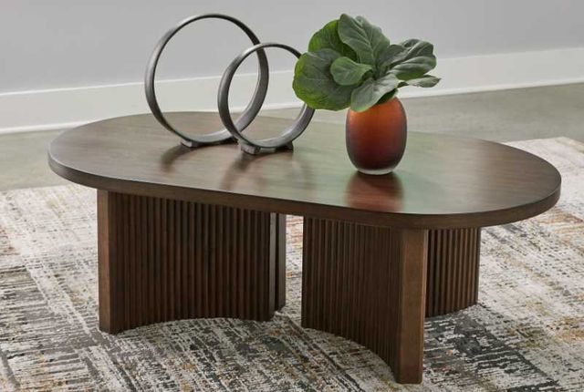 Signature Design by Ashley® Korestone Dark Brown Coffee Table-4