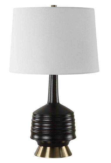 Uttermost® Foster Black Glaze Table Lamp-3