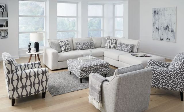 Fusion Furniture Contour Downunder Denim Cocktail Ottoman-1