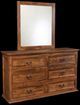 Horizon Home® Estancia Brown Wax Dresser and Mirror Set-0
