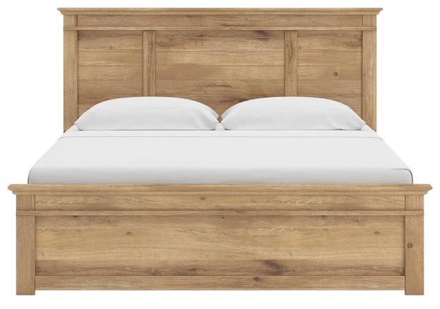 Signature Design by Ashley® Makidern Tan King Panel Bed with 4-Drawer Storage-4