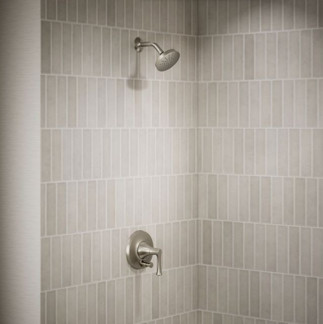KOHLER® Buckley™ Rite-Temp® Vibrant Brushed Nickel Shower Trim Kit with Push-Button Diverter-1