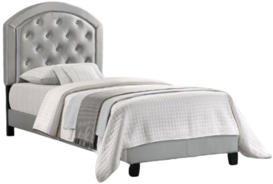Crown Mark Gaby Silver Full Upholstered Panel Bed Furniture Express Valdosta GA