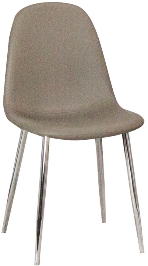 Cramco Vera Chrome/Mocha Dining Side Chair-0