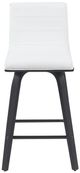 Armen Living Vienna 2-Piece Black Brushed/White Swivel Counter Stool Set-2