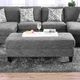 Furniture of America® Lowry 4-Piece Gray U-Shape Sectional with Ottoman-3