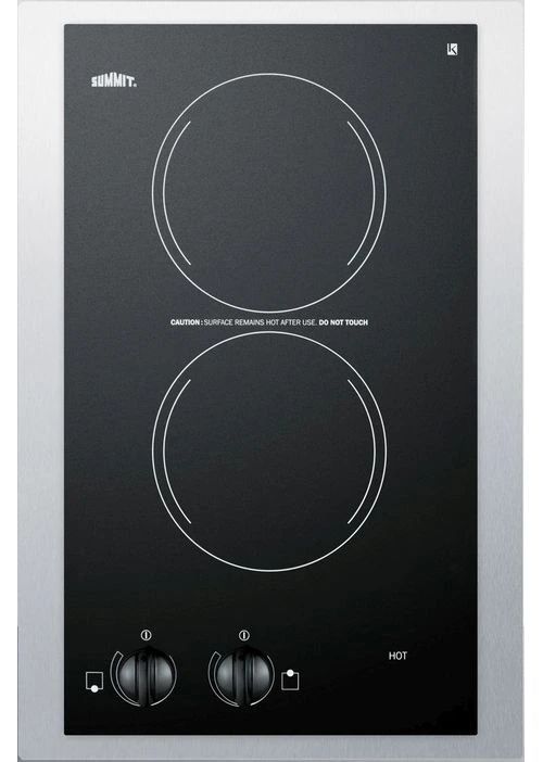 Summit® 15" Black Electric Cooktop-0