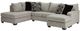 Benchcraft® Megginson 2-Piece Storm Right-Arm Facing Sectional and Chaise-2
