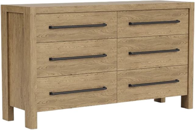 Riverside Furniture Davie Pale Oak 6-Drawer Dresser-0