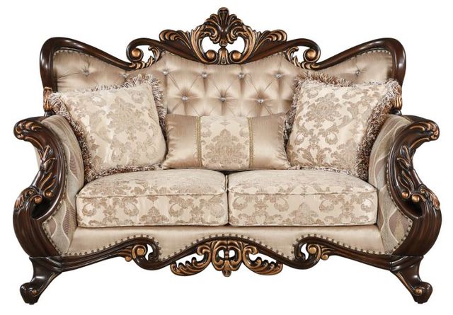 New Classic® Home Furnishings Constantine Beige/Cherry Loveseat-1