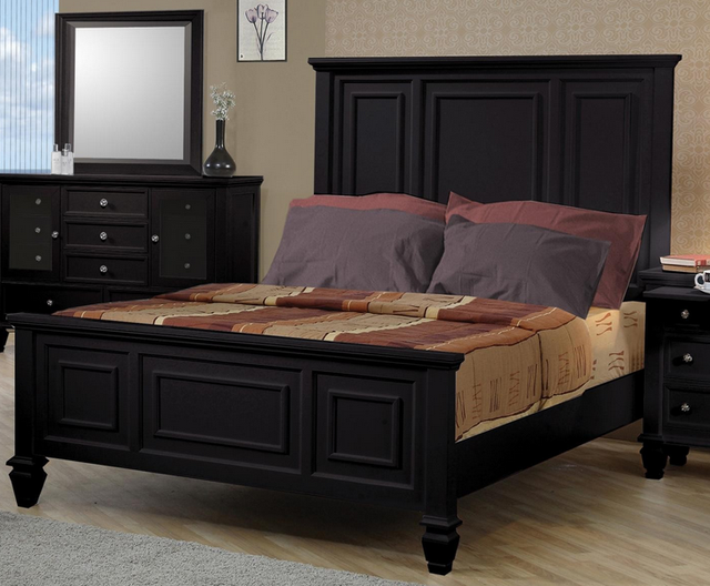Coaster® Sandy Beach Black Queen Panel Bed-1