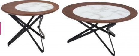 Zuo® Modern Anderson 2-Piece Multicolor Coffee Table with Metal Base Set-1