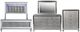 New Classic® Home Furnishings Valentino 4-Piece Silver Queen Upholstered Bedroom Set-0