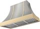 AGA Cascade 48" Stainless Steel Wall Mounted Range Hood  with Polished Brass Trim-0