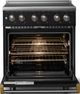 Viking® 5 Series 30" Onyx Pro Style Electric Range with Brushed Brass Trim-1