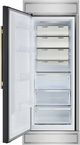 FORNO® Maderno Espresso 32" 13.6 Cu. Ft. Black Freezer Convertible Built-In Column Refrigerator with Antique Brass Handles-4