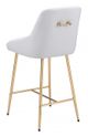 Zuo® Mira White and Gold Counter Chair-4