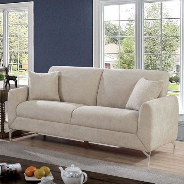 Furniture of America® Lauritz 2-Piece Light Gray Sofa Set-1
