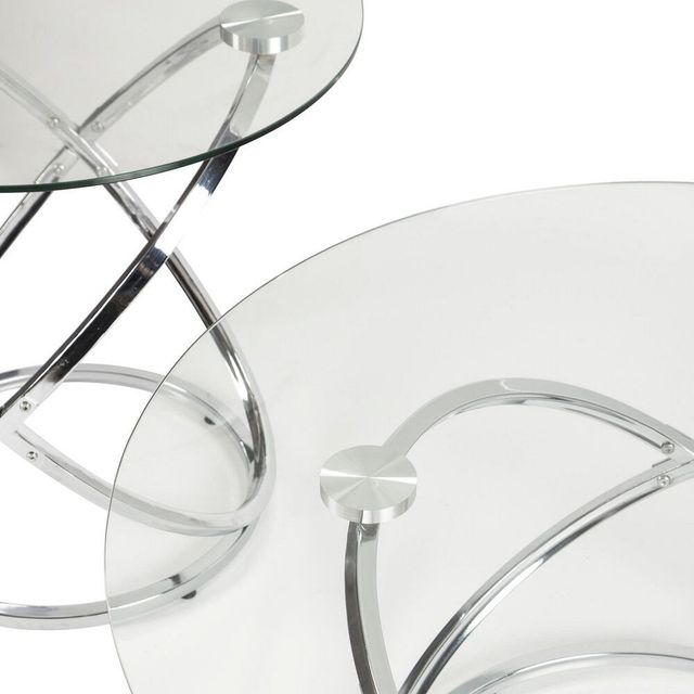 Signature Design by Ashley® Hollynyx 3-Piece Glass Top Occasional Table Set with Chrome Base-3