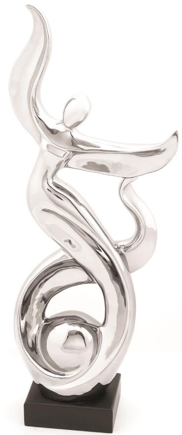 Deco Marche Silver People Dancing Sculpture-0