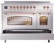 Ilve® Nostalgie II Series 48" Stainless Steel Pro Style Induction Range-3