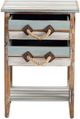 Crestview Collection Nantucket Blue Rectangular Accent Table with Brown Frame-2