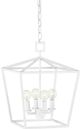 Currey & Company Denison Gesso White Small Chandelier-1